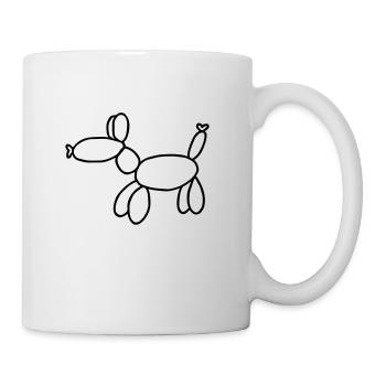 Luftballon Hund - Tasse - Weiß - Rechts