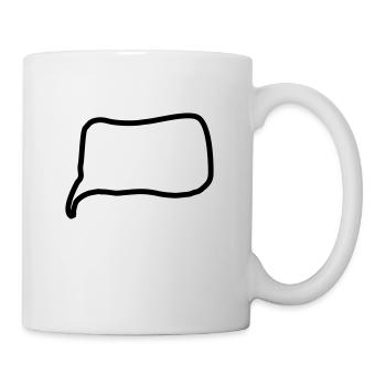 Speech bubble line - Mug - white - Right