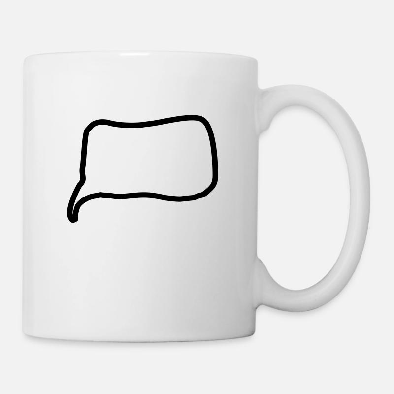Sprechblase Linie - Tasse - Weiß