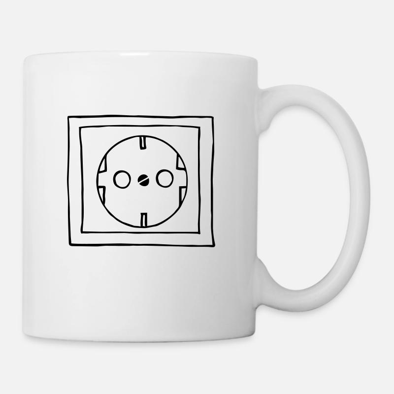 Steckdose - Tasse - Weiß