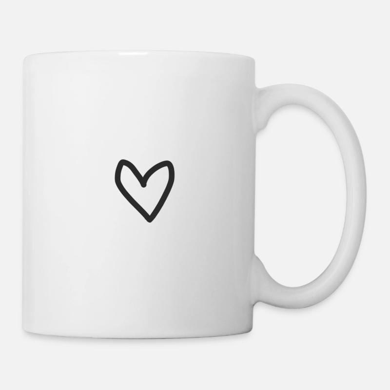 HERZ - Tasse - Weiß