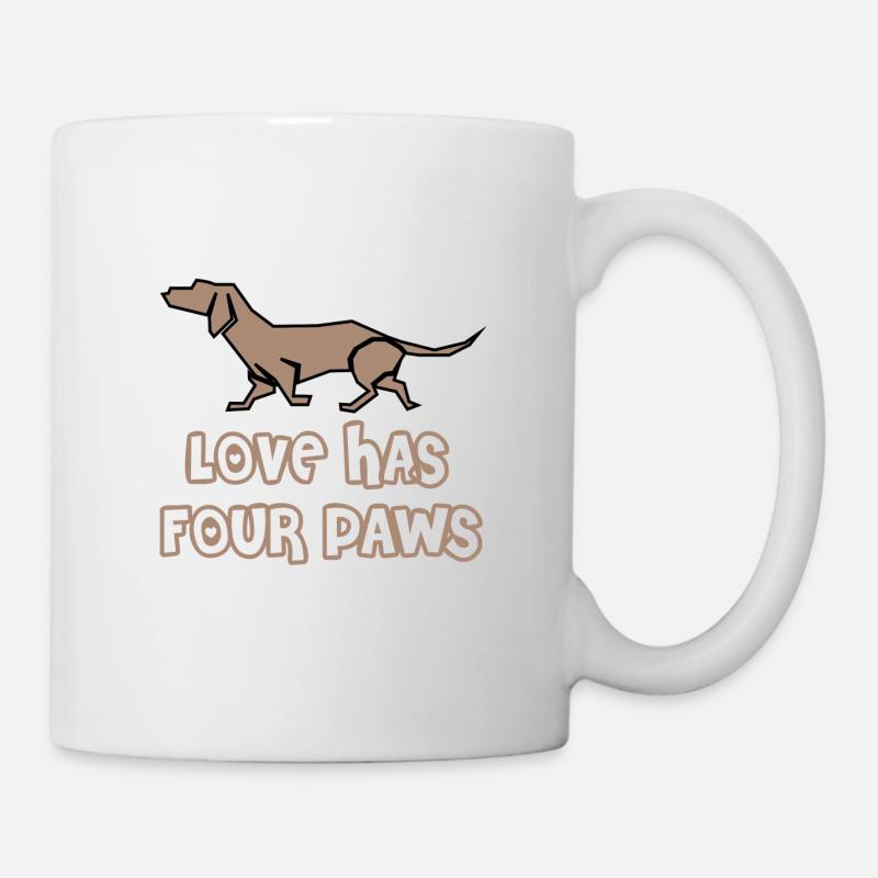 Love has four paws - Tasse - Weiß