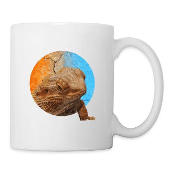 Bart agame lieben es trocken und heiß - Tasse - Weiß - Rechts