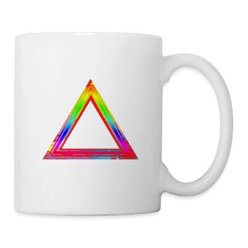 ARC-EN-CIEL TRIANGULAIRE - Mug blanc - blanc - Droite