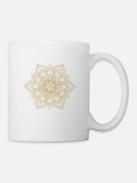 Mandala in gold - Tasse - Weiß