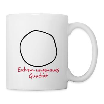 Extrem ungenaues Quadrat - Tasse - Weiß - Rechts