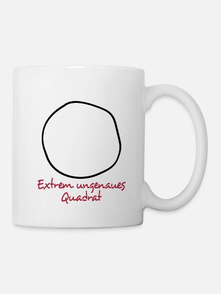 Extrem ungenaues Quadrat - Tasse - Weiß