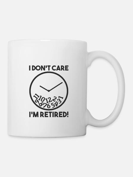 Rente Ausschlafen Rentner Ruhestand Freiheit Uhr - Tasse - Weiß