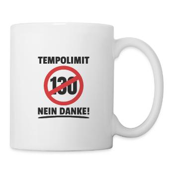 Contre vitesse limite 130 km / h Non merci! Allemagne - Mug blanc - blanc - Droite