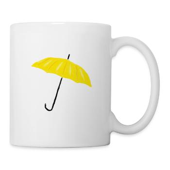 Yellow umbrella - Mug - white - Right