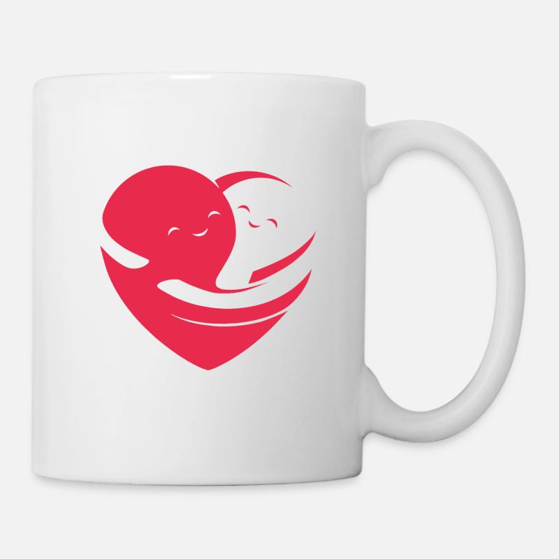 Loving Heart, Liebendes Herz - Tasse - Weiß