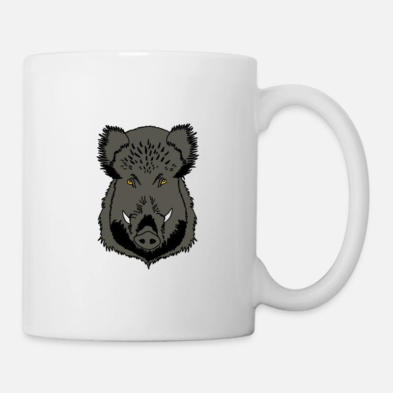 Tête de sanglier - Mug blanc - blanc