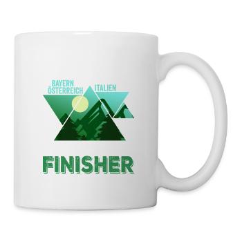 Alpenüberquerung Tshirt Finisher I Alpenbezwinger - Tasse - Weiß - Rechts