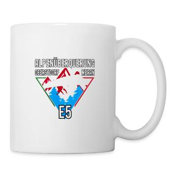 Alpenüberquerung Obertdorf Meran Route E5 - Tasse - Weiß - Rechts