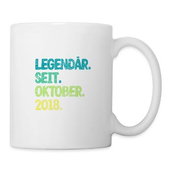 Legendär Seit Oktober 2018 I Kinder 2 Jahre - Tasse - Weiß - Rechts
