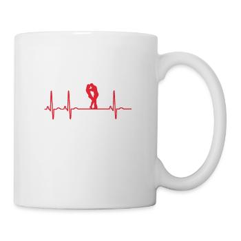 Bachata Sensual Kizomba Heartbeat red - Mug - white - Right