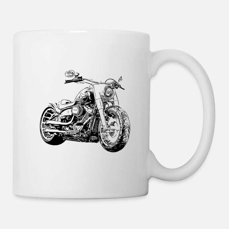 V2 Américain Chopper Noir - Mug blanc - blanc
