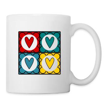 SAINT VALENTIN. JE T'AIME. I LOVE YOU. AMOUR. LOVE - Mug blanc - blanc - Droite