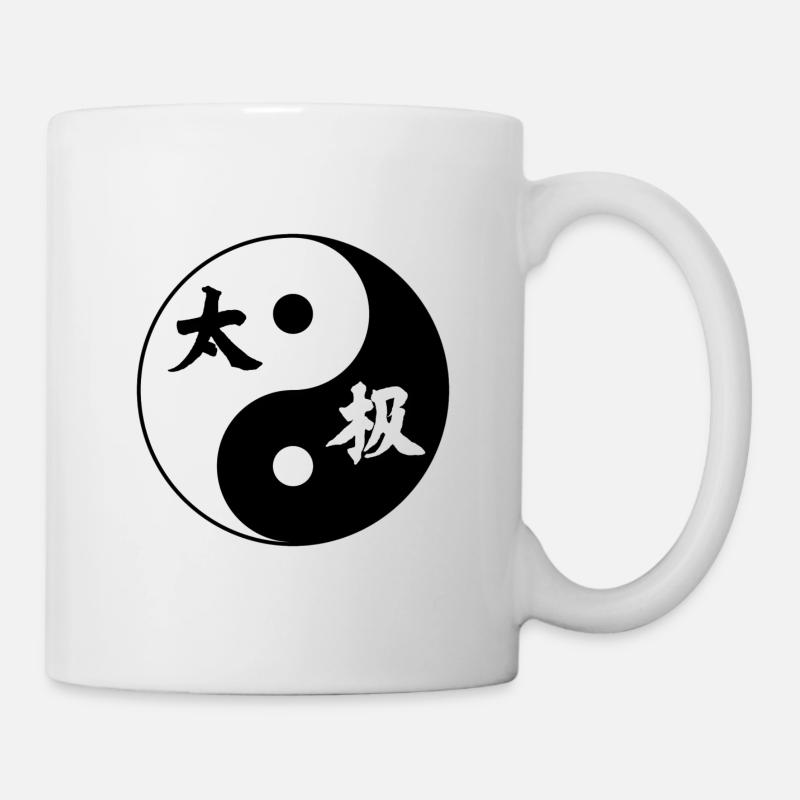 Tai Chi Yin Yang black - Mug blanc - blanc