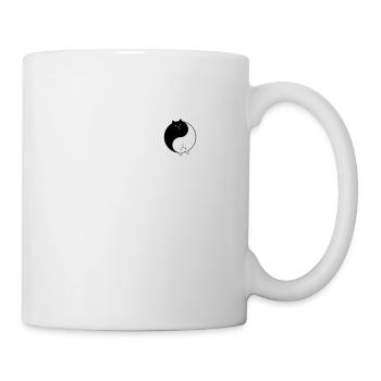 Doux Yin petit et Yang chat motif - Mug blanc - blanc - Droite