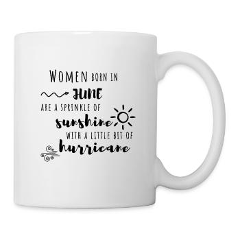 Women born in June sunshine - Mug - white - Right