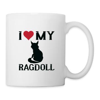 Ich Liebe Meine Ragdoll-Katze - Tasse - Weiß - Rechts