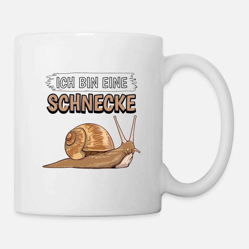 Ich bin eine Schnecke - Tasse - Weiß