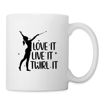 Tambourstab Tanzen | Jonglage Stabtanz Geschenke - Tasse - Weiß - Rechts
