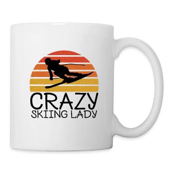 Skieur - Mug blanc - blanc - Droite