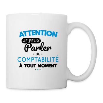 Je peux parler de comptabilité à tout moment - Mug blanc - blanc - Droite