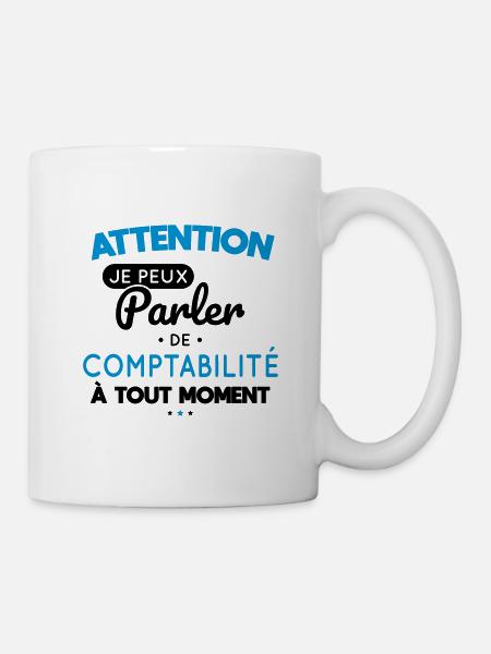 Je peux parler de comptabilité à tout moment - Mug blanc - blanc