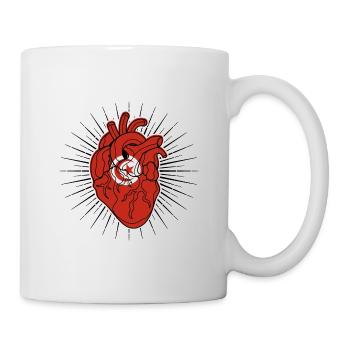 Herzflagge Tunesiens - Tasse - Weiß - Rechts
