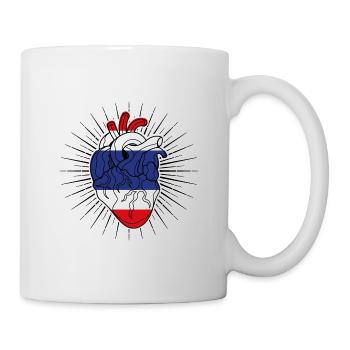 Cœur drapeau de la Thaïlande - Mug blanc - blanc - Droite