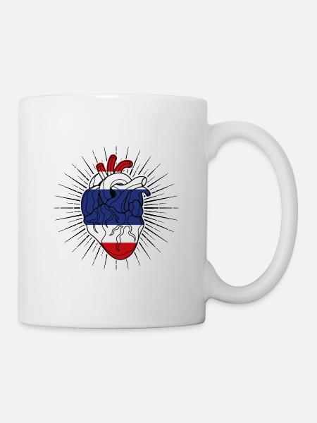 Heart flag of Thailand - Mug - white