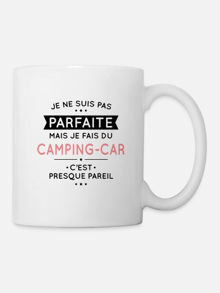 Pas parfaite mais je fais du camping-car - Mug blanc - blanc