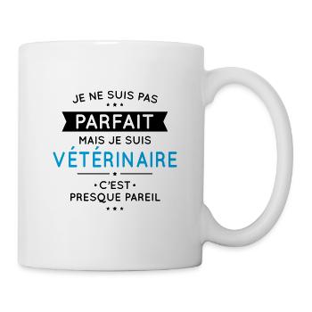 Je ne suis pas parfait mais je suis vétérinaire - Mug blanc - blanc - Droite