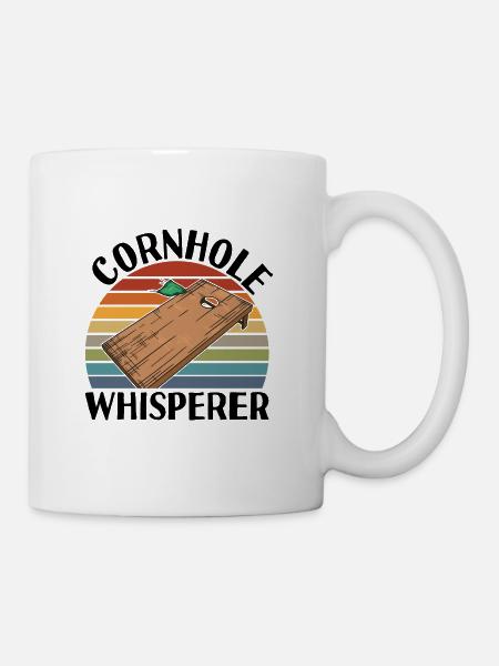Cornhole Whisperer - Équipe de joueurs de Cornhole - Mug blanc - blanc