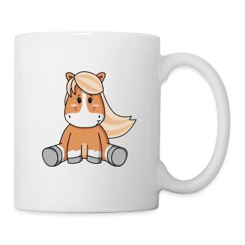 Haflinger - Pferd Pony reiten Kind Comic Baby - Tasse - Weiß - Rechts
