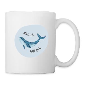 tout est baleine - Mug blanc - blanc - Droite