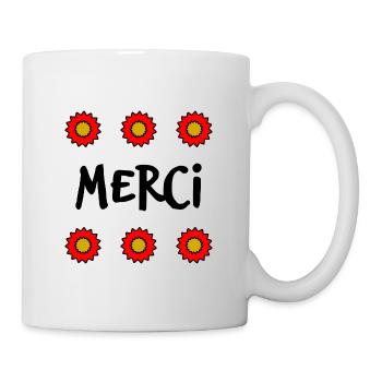 THANK YOU. THANKS. THANK YOU. ANNIVERSARY. BIRTH. - Mug - white - Right