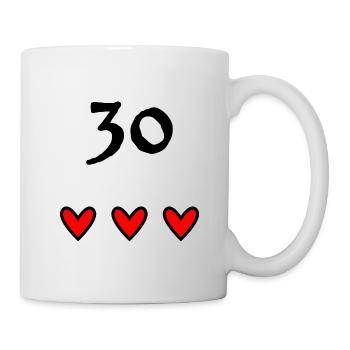 30 ANS. 30e ANNIVERSAIRE. ANNIVERSAIRE 30 ANS - Mug blanc - blanc - Droite