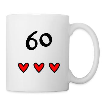 60 YEARS. 60th ANNIVERSARY. ANNIVERSARY 60 YEARS - Mug - white - Right