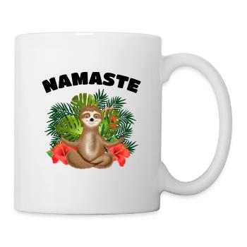Yoga Quote, Namaste, Sloth - Mug - white - Right