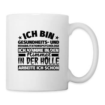 Gesundheits- und Rehabilitationspsychologe Geschen - Tasse - Weiß - Rechts