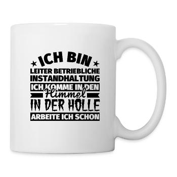 Leiter Betriebliche Instandhaltung Geschenk lustig - Tasse - Weiß - Rechts