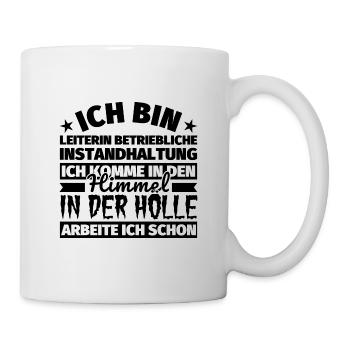Leiterin Betriebliche Instandhaltung Geschenk lust - Tasse - Weiß - Rechts