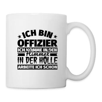 Offizier Geschenk lustig Himmel Hölle - Tasse - Weiß - Rechts