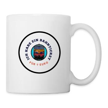 Ich habe ein Bahnticket für 9 Euro III - Tasse - Weiß - Rechts