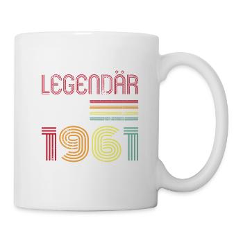 Legendär Seit 1961 Jahr Retro 61er Jahrgang - Tasse - Weiß - Rechts