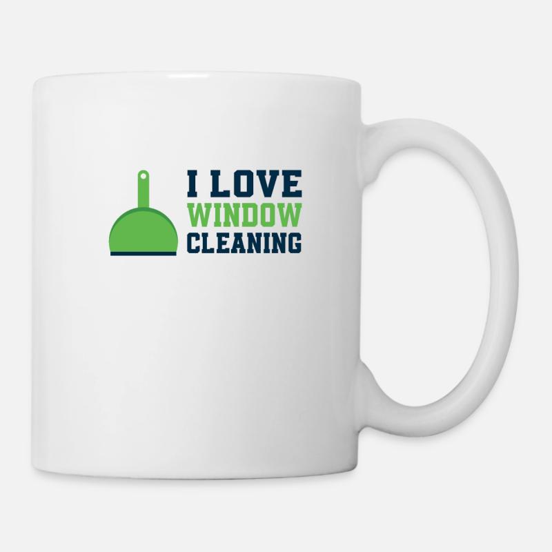 Ich Liebe Fensterputzen - Tasse - Weiß
